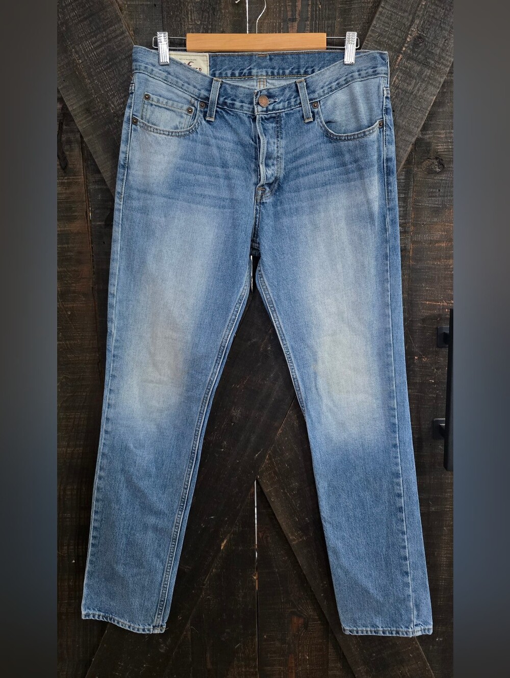 Mens Hollister 33x32 Straight Leg Jeans